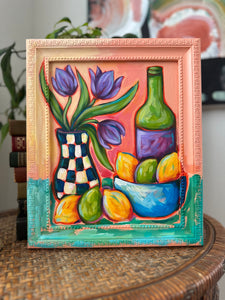 Still Life With Tulips 10.5x12.5in Original