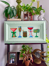 Load image into Gallery viewer, Christmas Cocktails 25.5x13.5in Original
