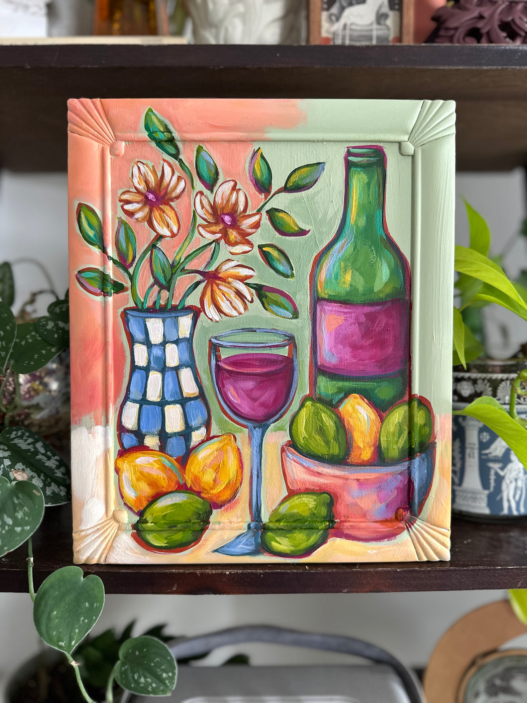 Still Life With Wine 9.5x11.5in Original