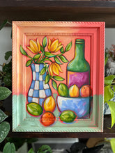 Load image into Gallery viewer, Pink And Green Still Life 10x12in Original
