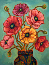Load image into Gallery viewer, Poppies 8x10in Original
