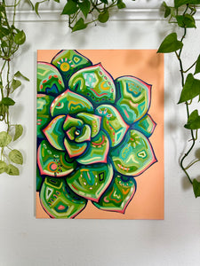 Succulent 18x24in Original On Canvas