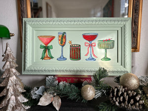 Christmas Cocktails 25.5x13.5in Original