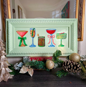 Christmas Cocktails 25.5x13.5in Original