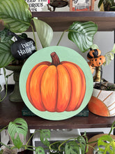 Load image into Gallery viewer, Pumpkin 10x10in Original On Wood

