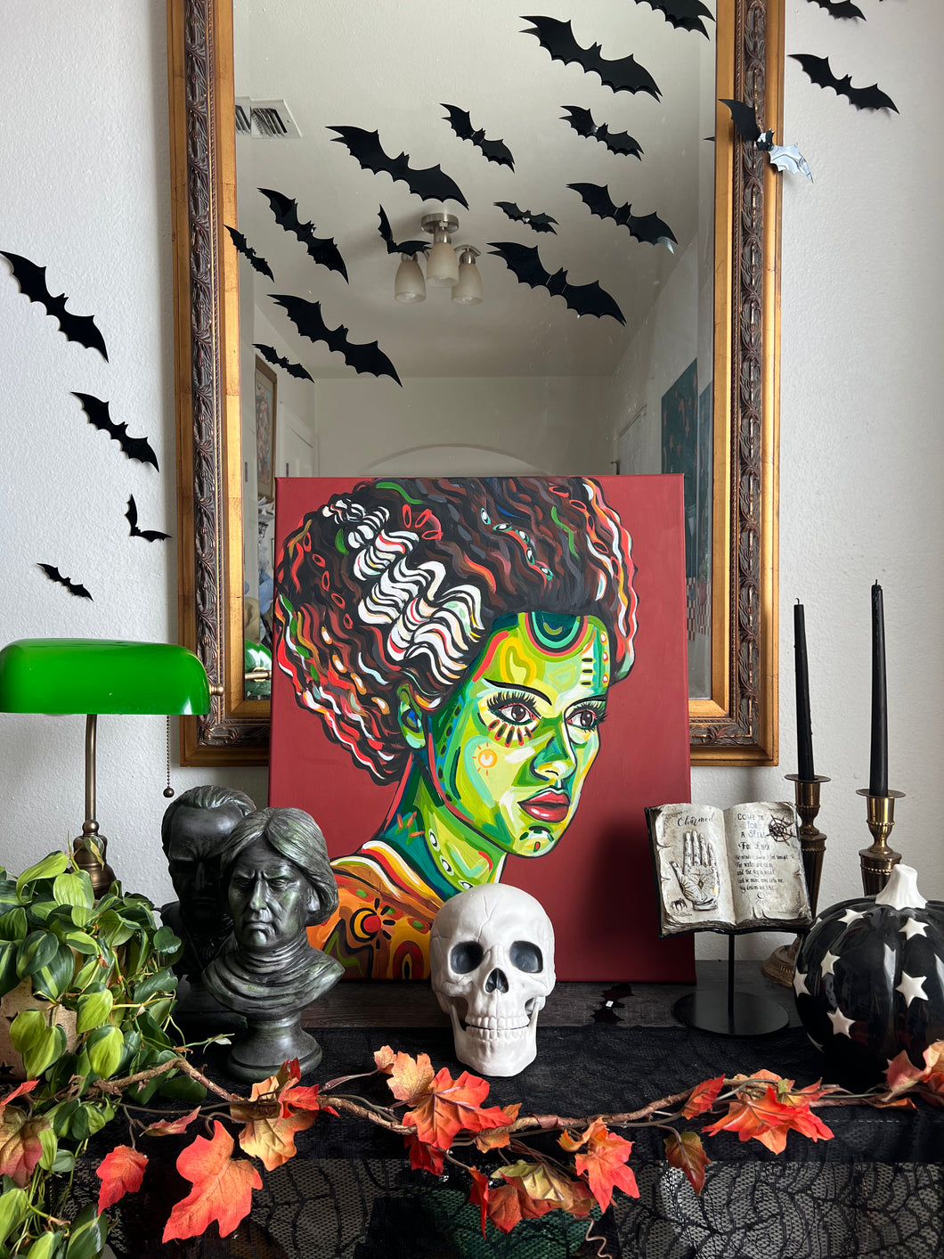 Bride of Frankenstein 20x24in Original On Canvas