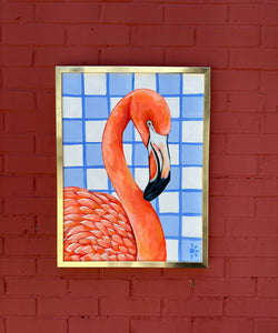 Flamingo 18x24 Original On Paper