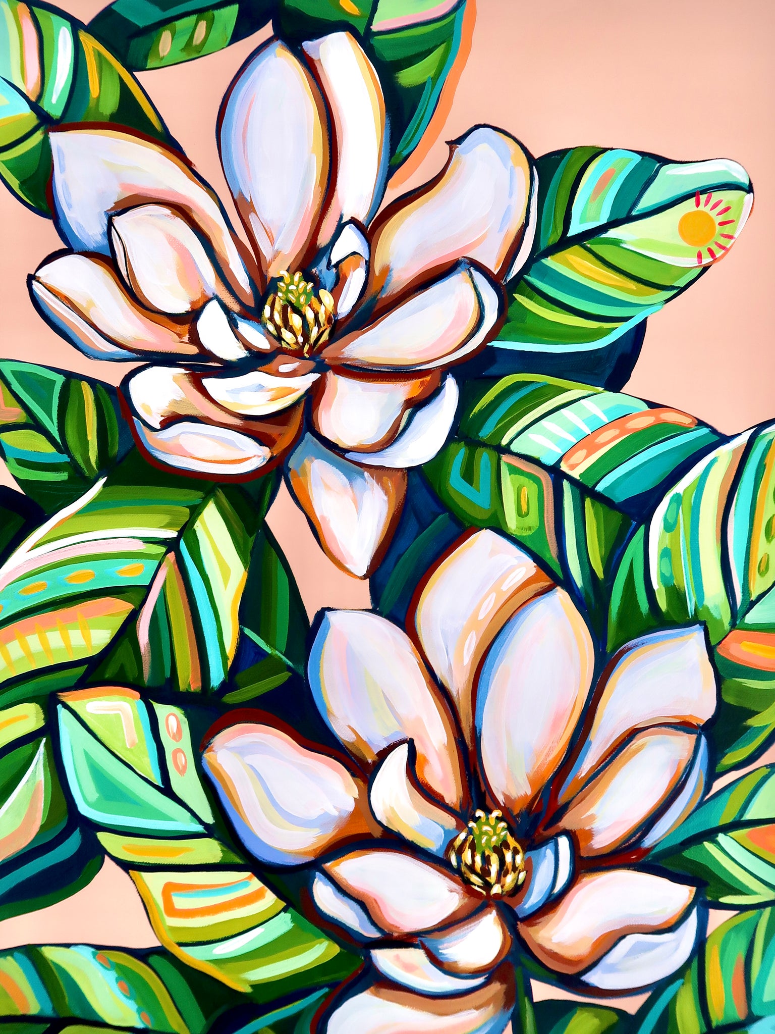 magnolia flower painting